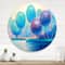 Designart - Colourful Ornamental Trees V - Modern Metal Circle Wall Art